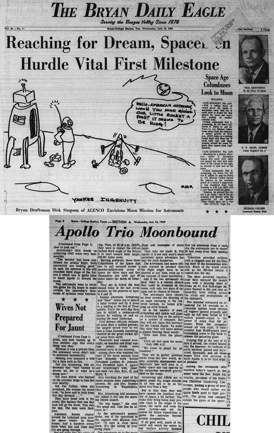 The Eagle Archives: July 16, 1969